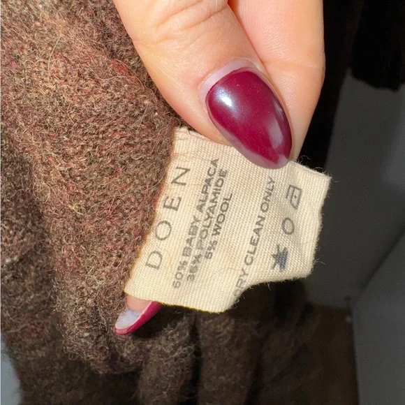 Doen Estella ruffled pointelle knit alpaca blend midi dress - Picture 8 of 9